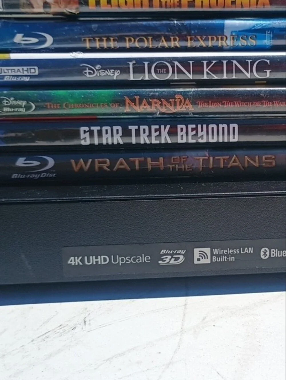Sony Blue Blu-ray Case with Movie Titles Visible